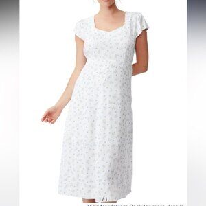 NWT. COTTON ON Women’s Woven Cleo Tie Back Midi Dress Riddle Ditsy White Color.